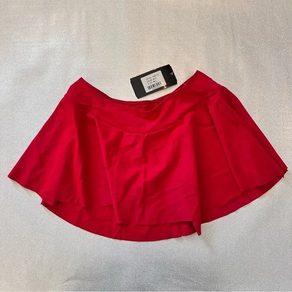 Theatricals Dance skirt Adult M/L Basic Pull-On circle red twirl ballet NWT
